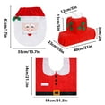 thumbnail image 3 of YOHAVEN Christmas Santa Toilet Cover Set, Festive Bathroom Decoration with Holiday Santa Print for Toilet Seat Chair Mat, Seasonal Xmas Fun Gift Home Decor, 3 of 7