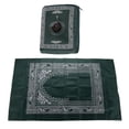 thumbnail image 1 of GUOOL 2xMuslim Prayer Rug Polyester Portable Braided Mats Simply Print Dark Green, 1 of 5