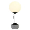 thumbnail image 3 of UrbanPro Table Lamp with Globe Shade in Concete and Matte Black, 3 of 9