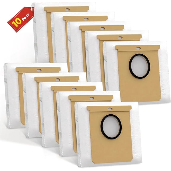 10 Pack Compatible with Eufy Replacement Dust Bags for Eufy 2.5L L60/L50 Series with Self-Empty Station, White