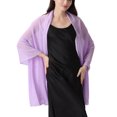 thumbnail image 4 of Chiffon Kimono Cardigans Women Oversized Bolero Shrug Sheer Cover Up For Summer Wedding Evening Bridal Bridesmaids Purple Free Size, 4 of 5