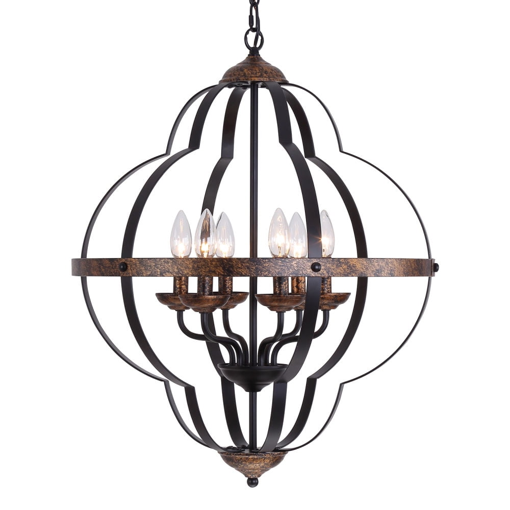 Kepooman 6-light Rustic Farmhouse Chandelier, Rustic Industrial Iron Chandeliers for Living Room Kitchen Kepooman 6-light Rustic Farmhouse Chandelier, Rustic Industrial Iron Chandeliers for Living Room Kitchen