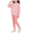 thumbnail image 3 of Toddler Girls 2 Piece Outfit Set Bow Print Sweatshirt and Leggings for 6-12 Months 12-24 Months 2t 3t 4t 5t 6t 7t 8t 9t Children 3 Years, 3 of 9
