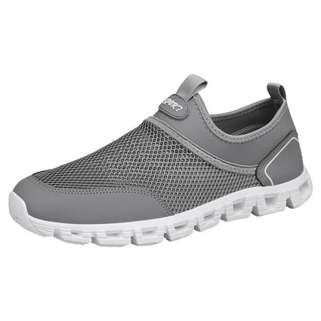 

Men S Sneakers Sports Shoes Fashionable Simple Solid Color Pattern Summer Mesh Hollowed Out Breathable Comfortable Convenient On