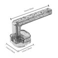 thumbnail image 3 of Pvdgvd Suction Cup Ripple Handle Hook Glass Door Handle Non Perforated Sliding Door Bathroom Refrigerator Balcony Window Handle A, 3 of 3
