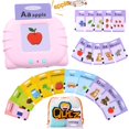 thumbnail image 1 of Qutz Abc Tarjetas Flash De Aprendizaje Para Niños Pequeños 2-4 Juguetes Para Autismo Terapia Del Habla Palabras Educativas Habladas A La Vista Jardín De Infancia Niños Y Niñas 248 Rosa, 1 of 5