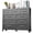 Black, variant on Oufan 9-Drawer Tall Dresser, Metal Storage Cabinet with Smooth Gliding Drawers, Space-Saving Chest of Drawers for Bedroom, Living Room, Entryway, White