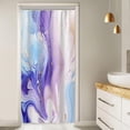 thumbnail image 5 of Stall Shower Curtain, Purple and Blue Marble Small Bathroom Curtain Modern Abstract Waterproof Fabric RV Shower Curtain Set with Hooks, 36x72 Inch, 5 of 6