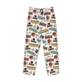 thumbnail image 6 of Uemuo Art Of Living Pattern Men's Wide Leg Palazzo Lounge Pants with Pockets Light Weight Loose Comfy Casual Pajama Pants-X-Large, 6 of 9