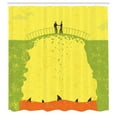 thumbnail image 3 of Ambesonne Grunge Shower Curtain, Business Life Hands, 69"Wx84"L, Yellow Green, 3 of 5