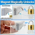 thumbnail image 3 of Childproof Magnetic Cabinet Locks- 12pc Set Toddler & Babyproof Drawer & Door Safety Latches - No Drill, Strong Adhesive, Hidden Design - Easy Install Cradle with Dual Locking Modes, 3 of 9
