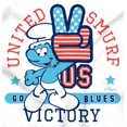 thumbnail image 2 of United Smurf Americana Varsity Long Sleeve TShirt Men Women Brisco Brands M, 2 of 4
