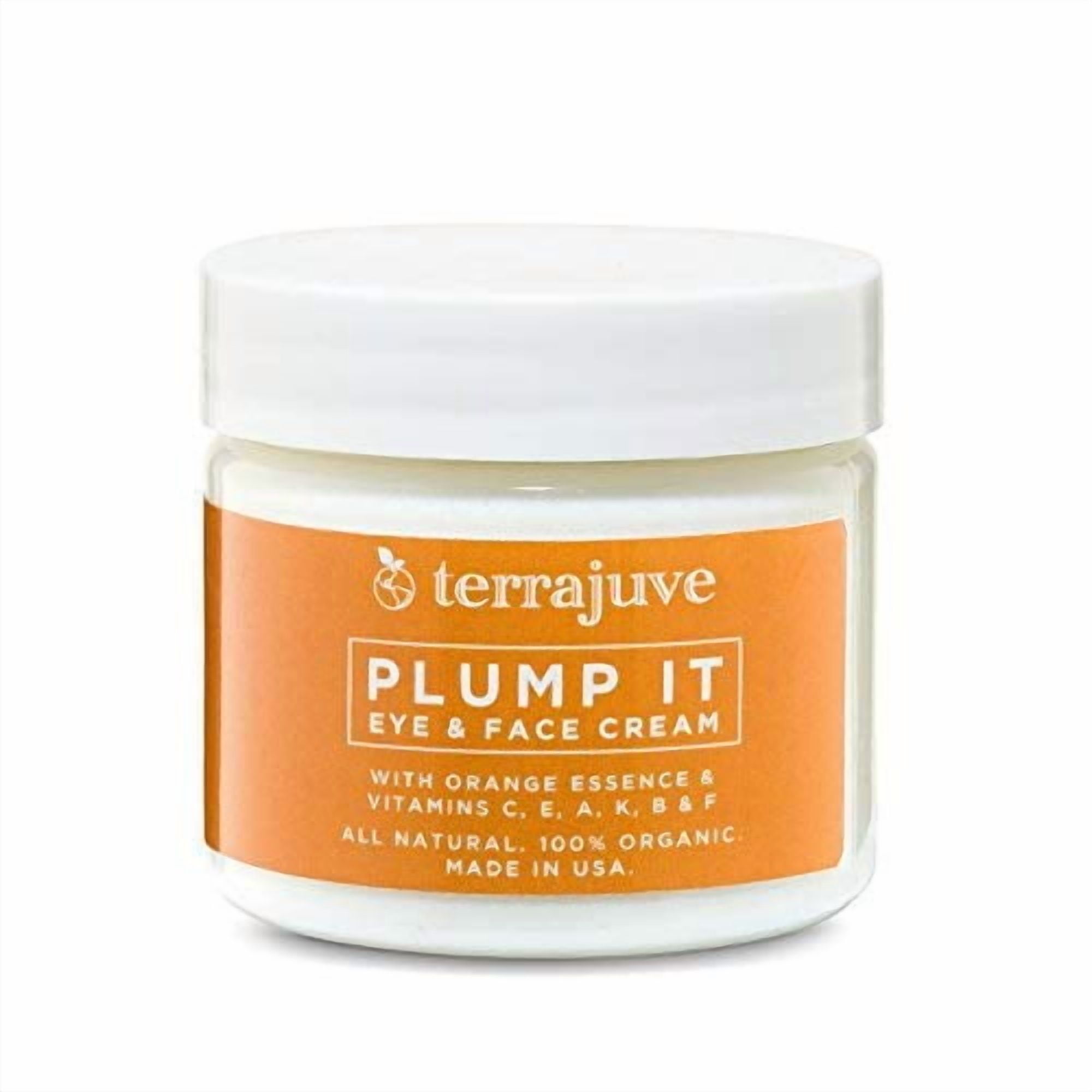 Terrajuve Plump it Eye and Face Anti Aging Moisturizer Cream (2 Oz) plus Dead Sea Mud Treatment (2 Oz) in Organza Bag Pure, Organic, All Natural, Made in USA