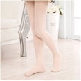 thumbnail image 1 of Calcetines de baile para niños de primavera y verano, de grado escolar, de terciopelo blanco, 80d, color piel, 1 of 5