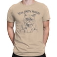thumbnail image 2 of Smartprints Yeah Happy Monday Grumpy Cat Men's T-Shirt Natural, Cotton, S, 2 of 4