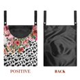 thumbnail image 7 of ZIATUBLE Cow Print Clothes Pin Hanging Bag Flower Storage Hanging Organizer Easy to Use Hanging Clothes Pins Bag Holder Outdoor Washable Clothes Pin Bag to Hang On Line, 7 of 7