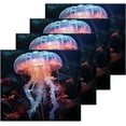 thumbnail image 2 of Coolnut 4 Pack Cute Jellyfish Pure Cotton Washcloths 12 x 12 Inch Reusable Absorbent Soft Cotton Face Towels Fingertip Towels Set for Gym Towels,Hotel and Spa Wash cloth, 2 of 7