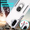thumbnail image 3 of Rosebono Compatible With Samsung Galaxy A07 Case, Hybrid Case With Adjustable Integrated Ring Kickstand (White), 3 of 5