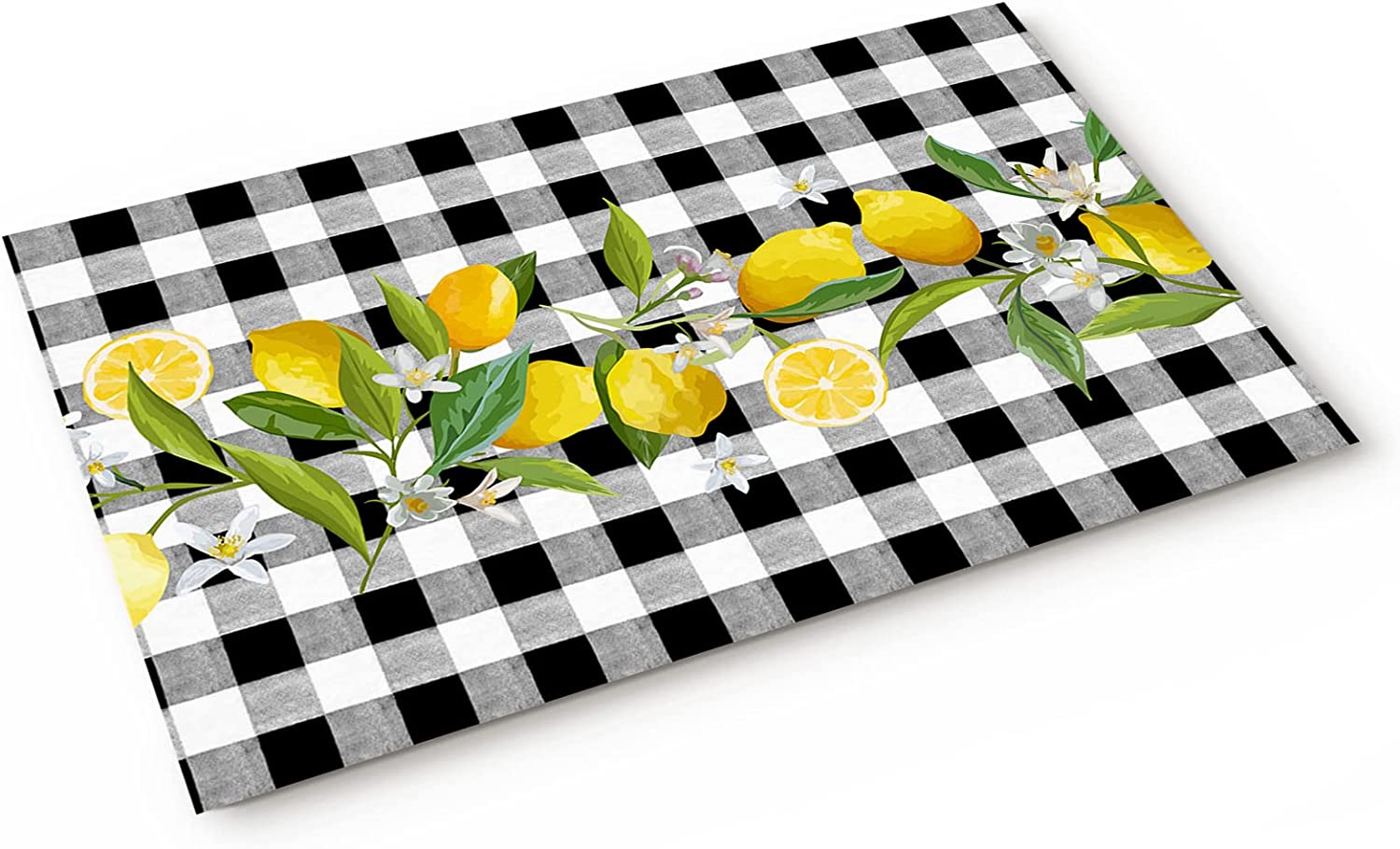 Lemon NonSlip Doormat Entrance Rug Washable Bath Mat Door Mats Low