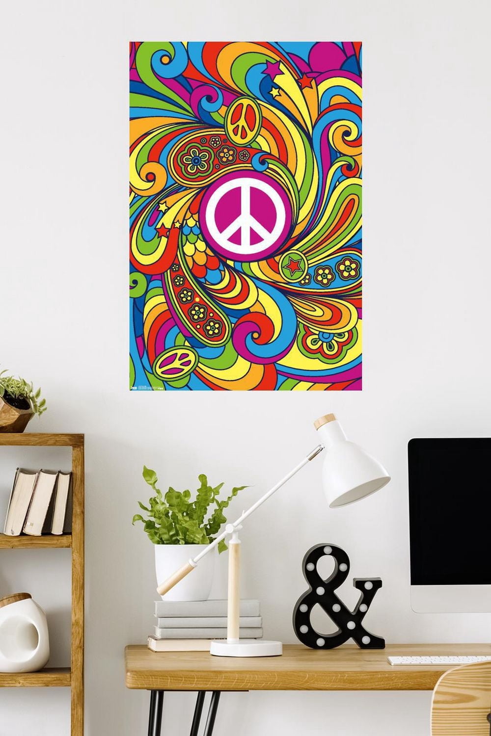 Peace Sign Wall Poster, 22.375" x 34"