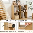 thumbnail image 5 of Resenkos 4-Cube Kids Bookcase with Open Shelves-Natural, Kids Toy Storage for Kids, Boys, Girls, Nursery, 5 of 7