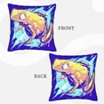 thumbnail image 4 of LNWH Colorful Abstract Frog Throw Pillow Covers, Square Soft Linen Decorative Pillow Cases, 18"x18", 4 of 8