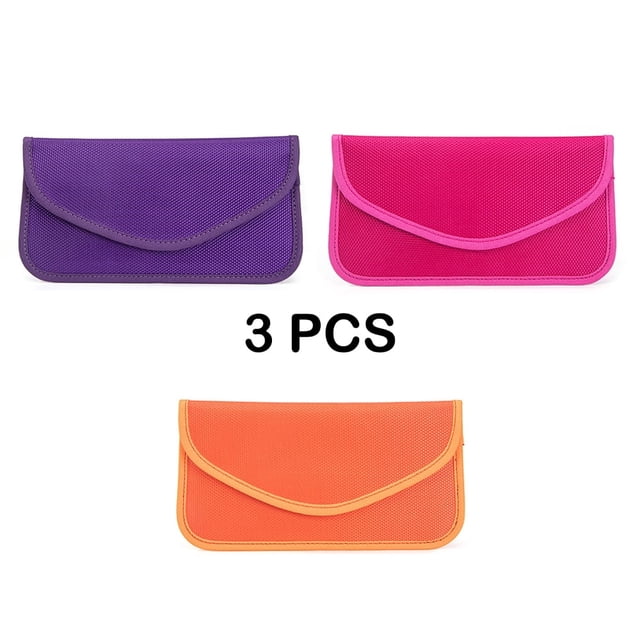 DEBGFS Signal Blocking Bag, Techion 3 Pack RFID Bag Shield Pouch Cage Box Wallet Case for Cell Phone and Car Key FOB, Privacy Protection, Anti-Hacking