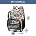 thumbnail image 2 of ALAZA Clear Backpack Grapes Leaves PVC Transparent BookBag, 2 of 7