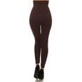 thumbnail image 3 of Premium Women Thick High Waist Tummy Compression Slimming Leggings French Terry Lining Plus Size L XL, 3 of 4