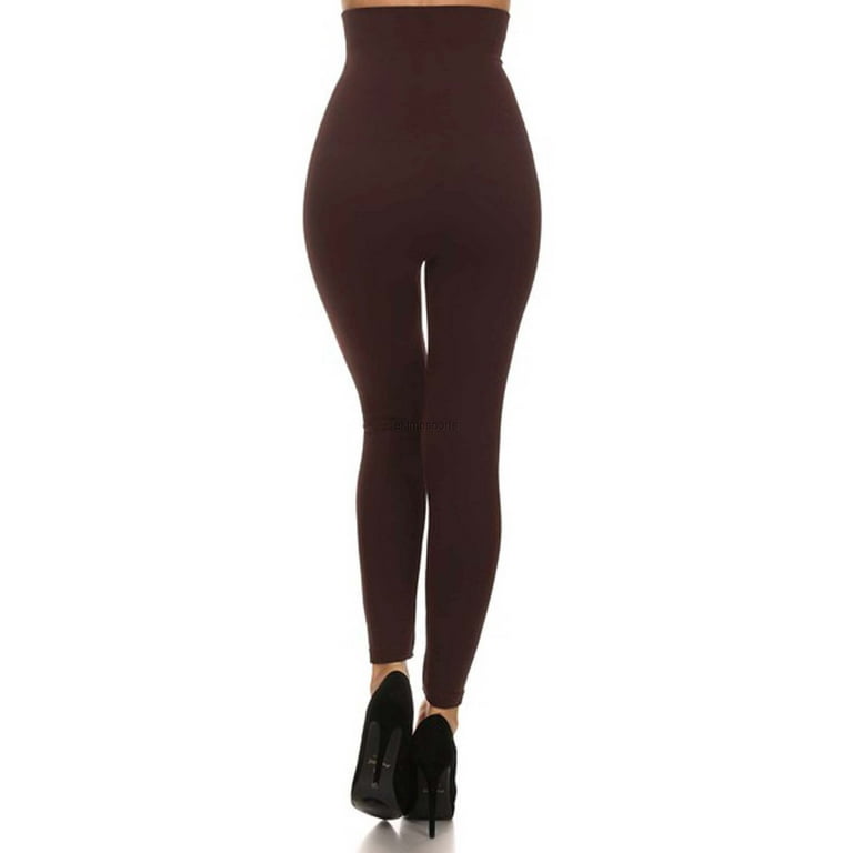 Premium Women Thick High Waist Tummy Compression Slimming Leggings French  Terry Lining Plus Size L XL 