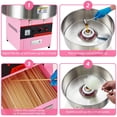 thumbnail image 3 of Powerful 1000W Commercial Cotton Candy Machine – Stainless Steel Bowl, Bubble Cover, Sugar Scoop, Large Drawer – Easy to Operate for Home, Parties, Carnivals – Pink – System default, 3 of 7