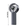 thumbnail image 3 of Transparent USB Rechargeable Handheld Fan with 7-Color LED Lights, Quiet High-Wind Portable Outdoor Cooling Fan, ABS+PC, 2000 mAh, 3 of 7