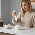 thumbnail image 5 of Handheld Milk Frother, Rechargeable Electric Milk Frother with 3 Speeds and 2 Whisks, Cordless Foam Maker with Stand for Coffee Latte Cappuccino Matcha and Egg Beating, 5 of 9