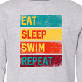 thumbnail image 4 of Inktastic Swimming Eat Sleep Swim Repeat Long Sleeve Youth T-Shirt, 4 of 5