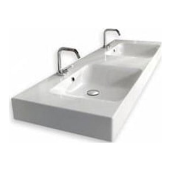 Ws Bath Collections Cento 3536 Cento 55-1/8" Ceramic Wall Mounted / Vessel Double Basin