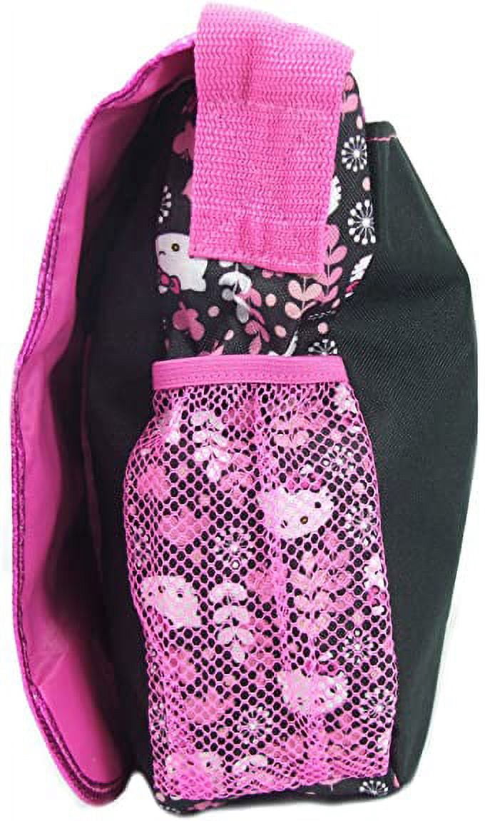 Hello kitty School Messenger Bag (Size 14", Black)