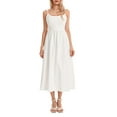 thumbnail image 6 of Musuos Women's Elegant Summer Slip Dress Solid Color Sleeveless Backless Midi Dress Spaghetti Strap Casual Dress for Vacation Beach, 6 of 10