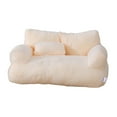 thumbnail image 4 of Sofá para gatos, sofá para mascotas, sofá cama para mascotas, parte inferior antideslizante, cómoda y duradera, cama para dormir para gatos, mini sofá , beige, 4 of 10