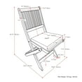 thumbnail image 2 of CorLiving Miramar Hardwood Outdoor Dining Set, 5pc, 2 of 9