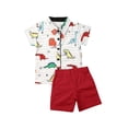 thumbnail image 1 of Conjunto Camisa y Short Para Niño COCO PAU Dinosaurios Rojo, 1 of 4