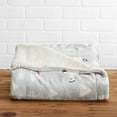 thumbnail image 6 of Soft Velvet Plush and Sherpa Fleece Holiday Throw Blanket | Christmas Throw for Sofa and Bed | Cozy & Warm Plush Throw Blanket | Holiday Blankets and Throws Eve Collection Polar Bears Throw, 6 of 7