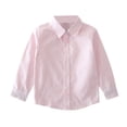thumbnail image 6 of Fozruso Boys Basic Long Sleeve Shirts Button Down Collared Dress Shirts for Kids Back to School Wear, 6 of 6