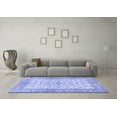 thumbnail image 3 of Ahgly Company Machine Washable Indoor Square Persian Blue Traditional Area Rugs, 6' Square, 3 of 4