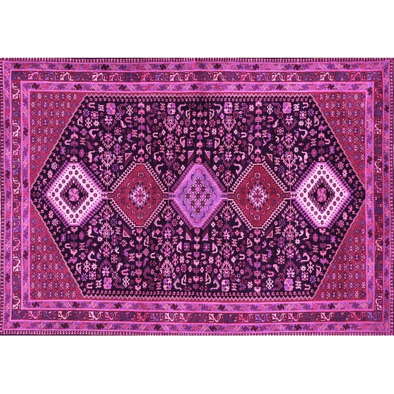 Ahgly Company Indoor Rectangle Persian Pink Traditional Area Rugs, 6' x 9'