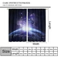 thumbnail image 4 of Galaxy Blackout Curtains Outer Space Universe Fantasy Nebula Purple for Kids Girls Boys Bedroom Living Room Rod Pocket Decoration Window Drapes 2 Panels W42xL84in, 4 of 6
