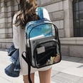 thumbnail image 6 of PVC Transparent Backpacks Clear Backpack for Travel and Outings Blue Vortex, 6 of 7