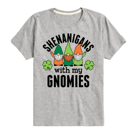 Instant Message - St. Patrick's Day - Shenanigans with my Gnomies - Toddler And Youth Short Sleeve Graphic T-Shirt