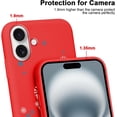 thumbnail image 3 of Christmas Red Print Phone Case for iPhone 16 6.1", with Aesthetics Pattern Design Soft TPU Silicone Xmas Cases, Shockproof Bumper Protector Camera Girls Women Cover, Red Deer, 3 of 6