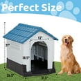 thumbnail image 3 of Zephypaws Plastic Indoor Outdoor Dog House for Small to Medium Sized Dogs, Durable Waterproof Pet House Shelter with Air Vents and Elevated Floor, Gray&Blue, 3 of 10