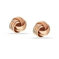 thumbnail image 5 of LeCalla 925 Sterling Silver Rose-Gold Plated Love Knot Stud Earrings for Women and Teen 10MM, 5 of 7